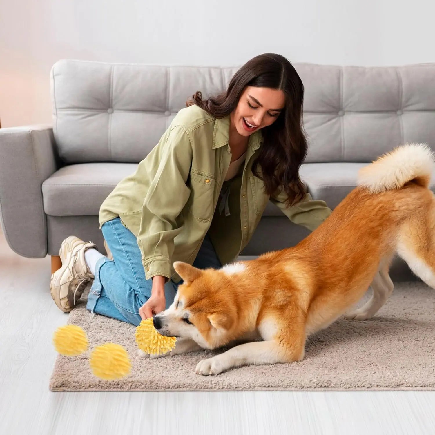 Interactive Smart Rolling & Bouncing Pet Ball - Motion Activated