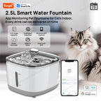 Smart Pet Water Fountain – 2.5L App-Controlled Automatic Water Dispenser with Stainless Steel Bowl & 3 Replacement Filters