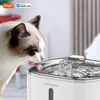 Smart Pet Water Fountain – 2.5L App-Controlled Automatic Water Dispenser with Stainless Steel Bowl & 3 Replacement Filters