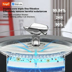 Smart Pet Water Fountain – 2.5L App-Controlled Automatic Water Dispenser with Stainless Steel Bowl & 3 Replacement Filters