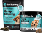 Dog Calming Bundle - Hemp Calming Chews & Dental Sticks for Stress and Anxiety Relief