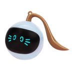 Smart Interactive Cat Toy Ball – USB Rechargeable Self-Rotating Rolling & Jumping Exercise Toy with LED Lights
