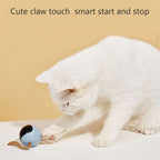 Smart Interactive Cat Toy Ball – USB Rechargeable Self-Rotating Rolling & Jumping Exercise Toy with LED Lights