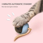 Smart Interactive Cat Toy Ball – USB Rechargeable Self-Rotating Rolling & Jumping Exercise Toy with LED Lights